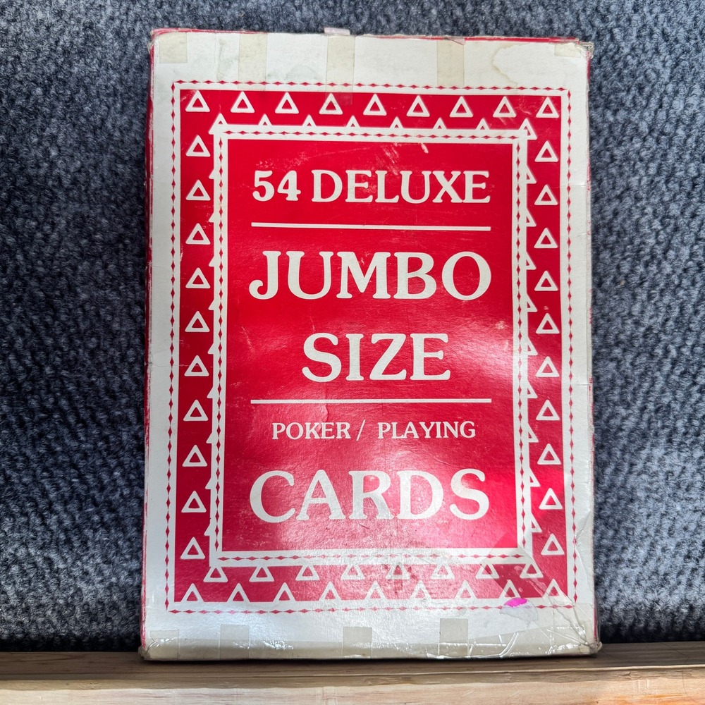 Vintage 1990 Fantazia Deluxe Jumbo Size Playing Cards Large Poker Deck 8x11.5